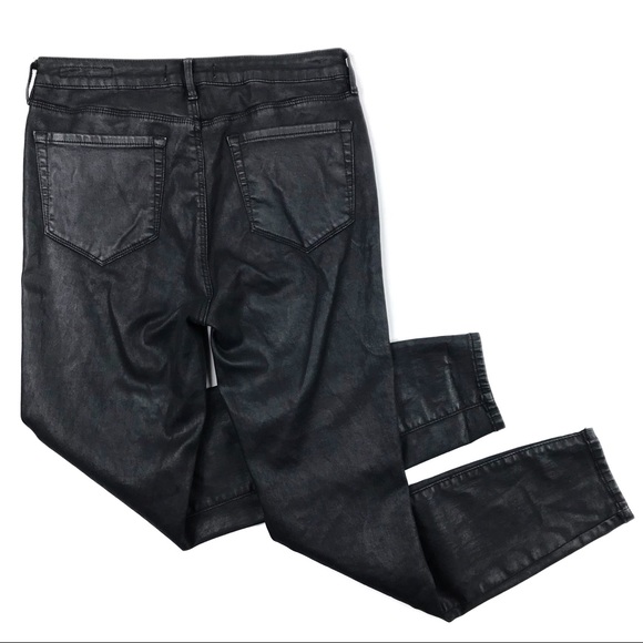 PACSUN Black Mid-Rise Wax Denim Pants - Picture 7 of 12